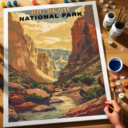 Big Bend National Park Vintage | Paint by Numbers Kit