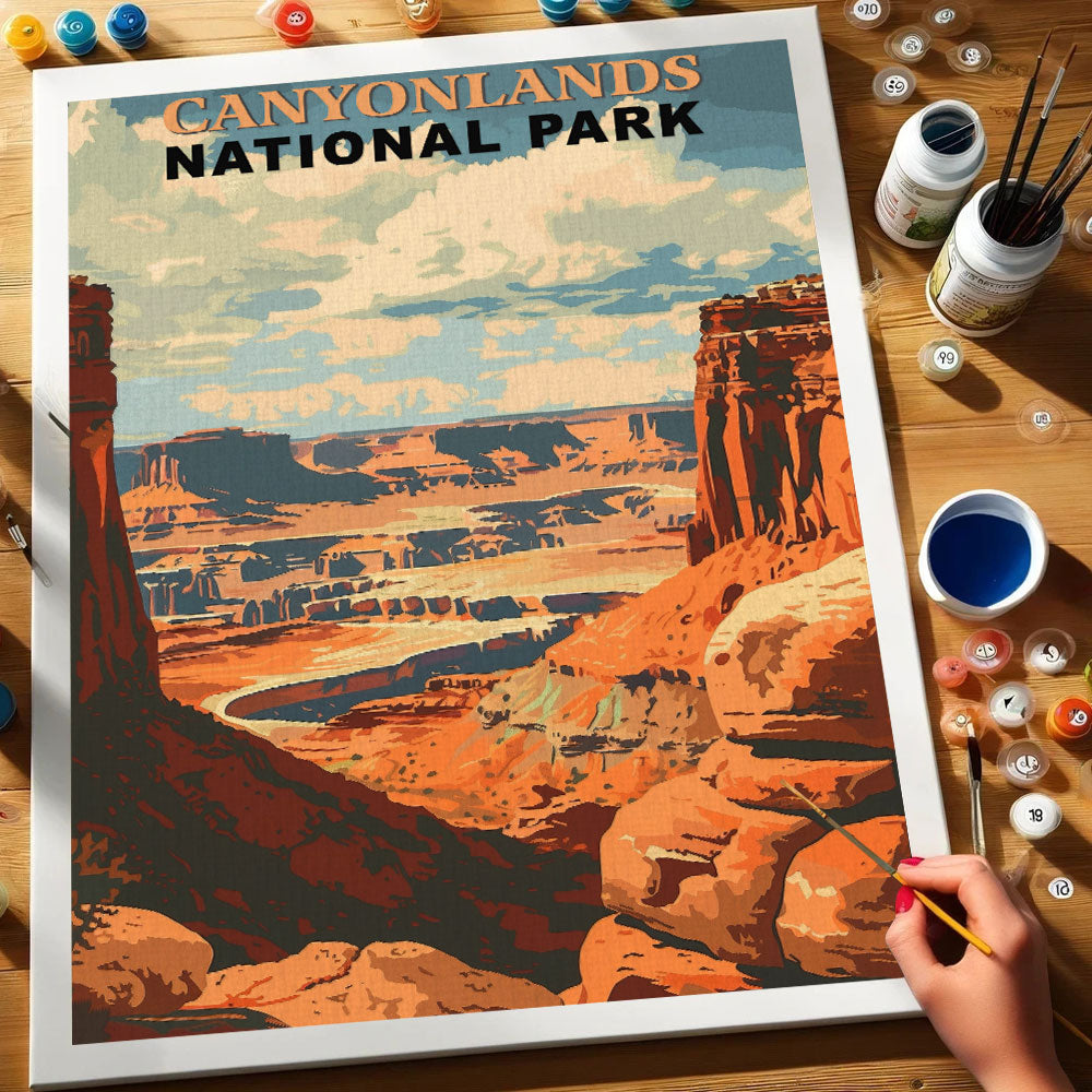 Canyonlands National Park Vintage | Paint by Numbers Kit