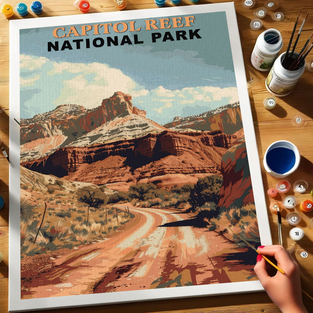 Capitol Reef National Park Vintage | Paint by Numbers Kit