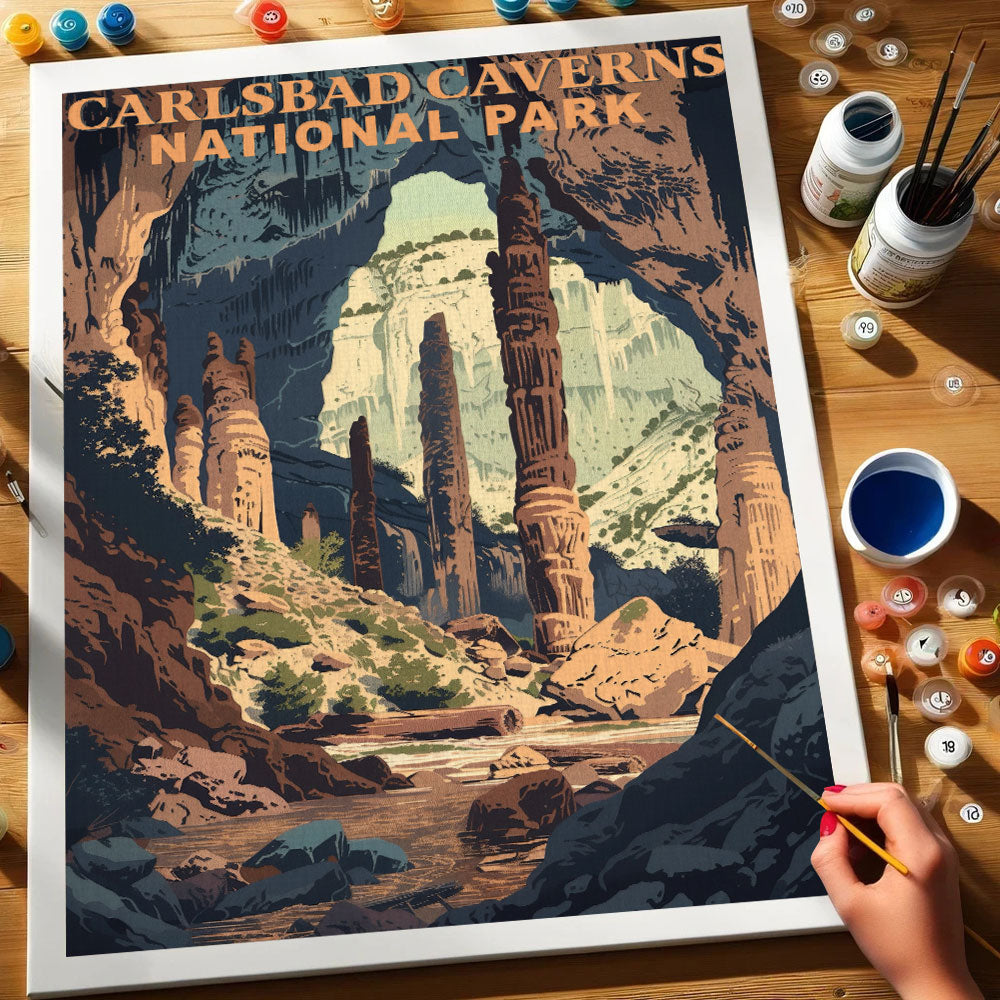 Carlsbad Caverns National Park Vintage | Paint by Numbers Kit