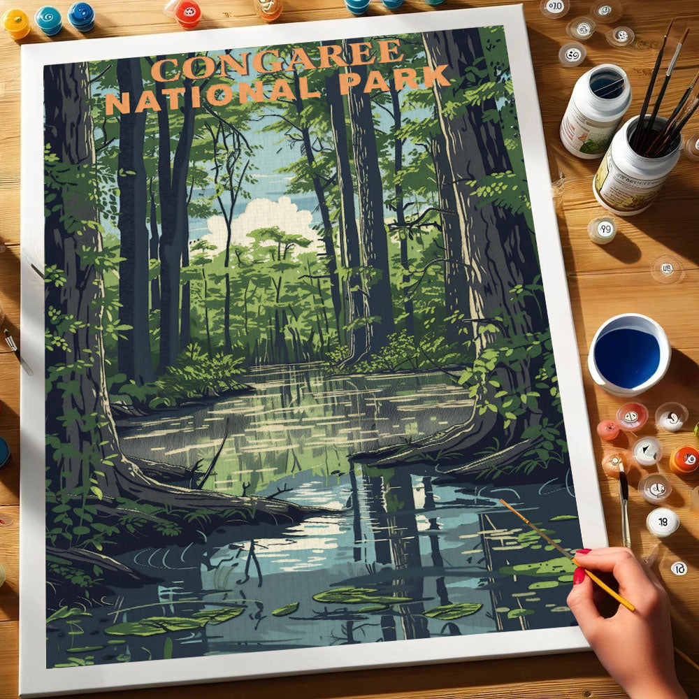 Congaree National Park Vintage | Paint by Numbers Kit