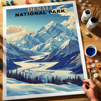 Denali National Park Vintage and Preserve | Paint by Numbers Kit