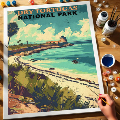 Dry Tortugas National Park Vintage | Paint by Numbers Kit