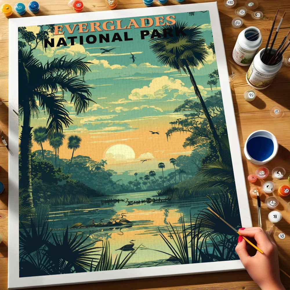 Everglades National Park Vintage | Paint by Numbers Kit