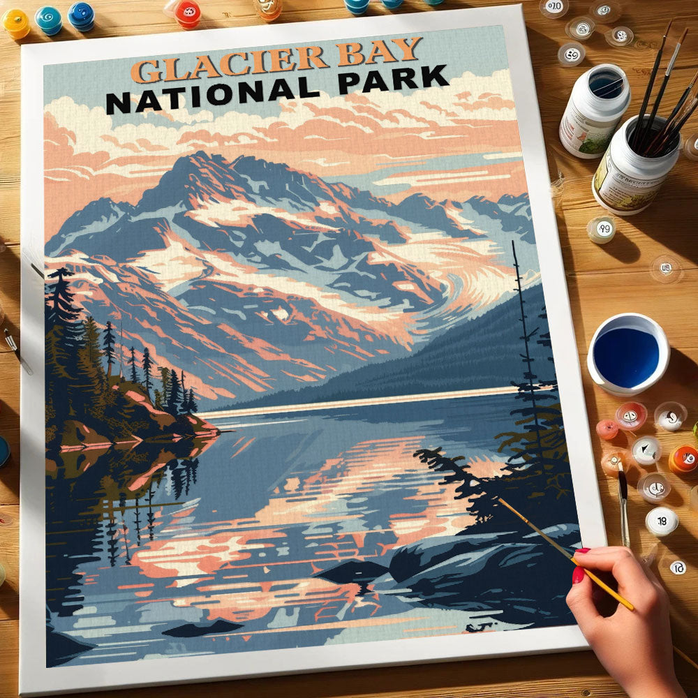 Glacier Bay National Park Vintage | Paint by Numbers Kit