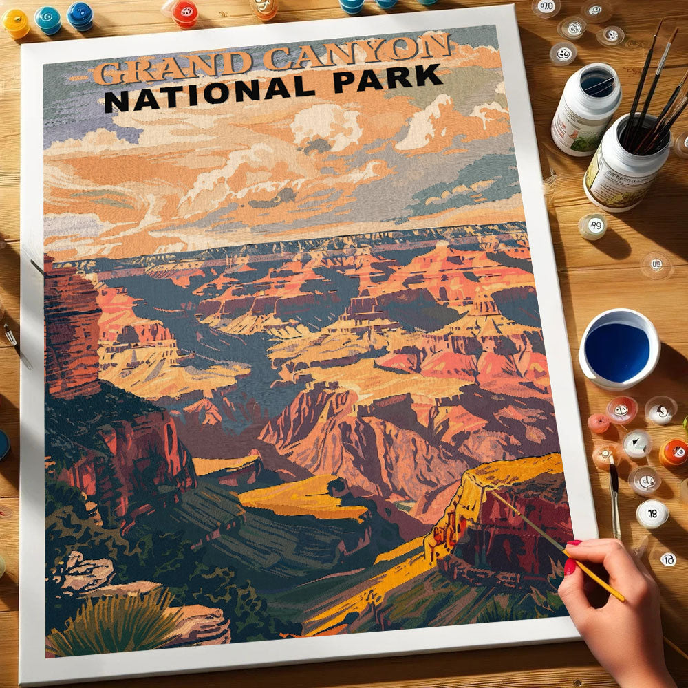 Grand Canyon National Park Vintage | Paint by Numbers Kit – Wander
