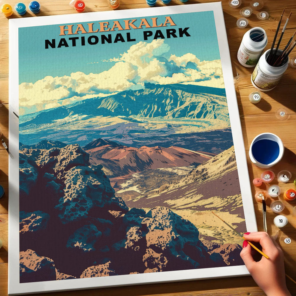 Haleakala National Park Vintage | Paint by Numbers Kit