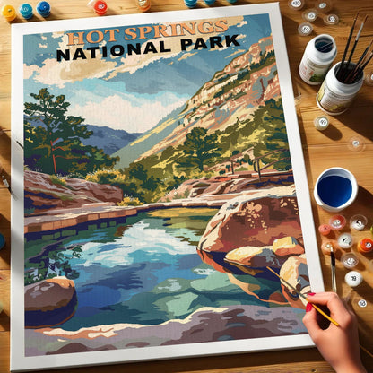 Hot Springs National Park Vintage | Paint by Numbers Kit