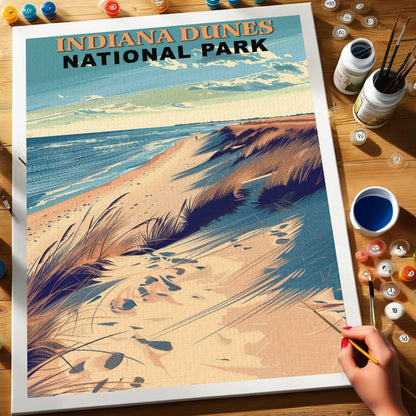 Indiana Dunes National Park Vintage | Paint by Numbers Kit