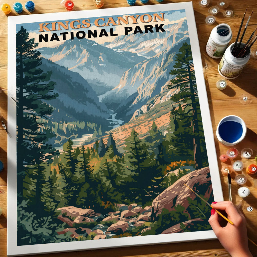 Kings Canyon National Park Vintage | Paint by Numbers Kit