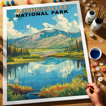 Kobuk Valley National Park Vintage | Paint by Numbers Kit