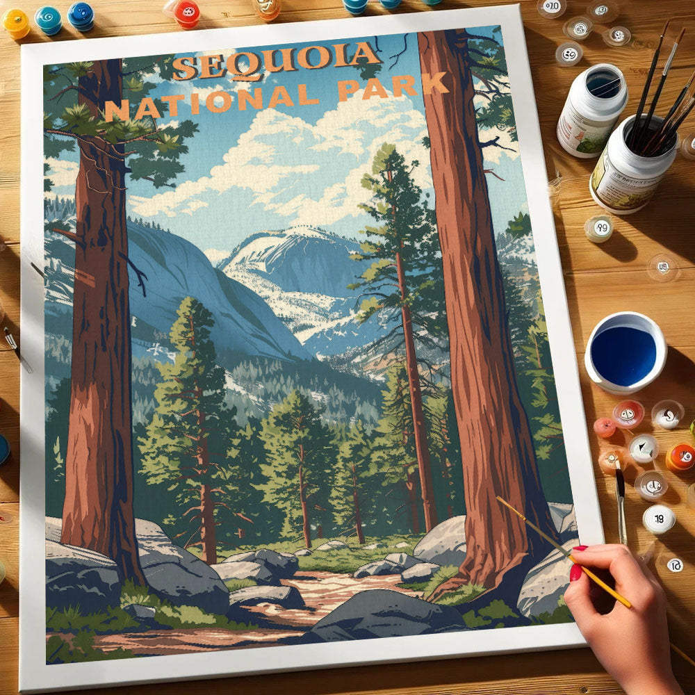 Sequoia National Park Vintage | Paint by Numbers Kit