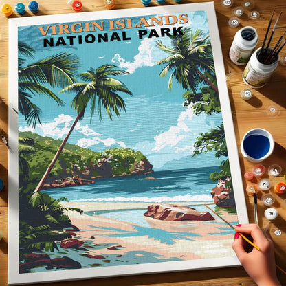 Virgin Islands National Park Vintage | Paint by Numbers Kit