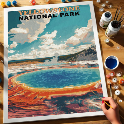 Yellowstone National Park Vintage | Paint by Numbers Kit