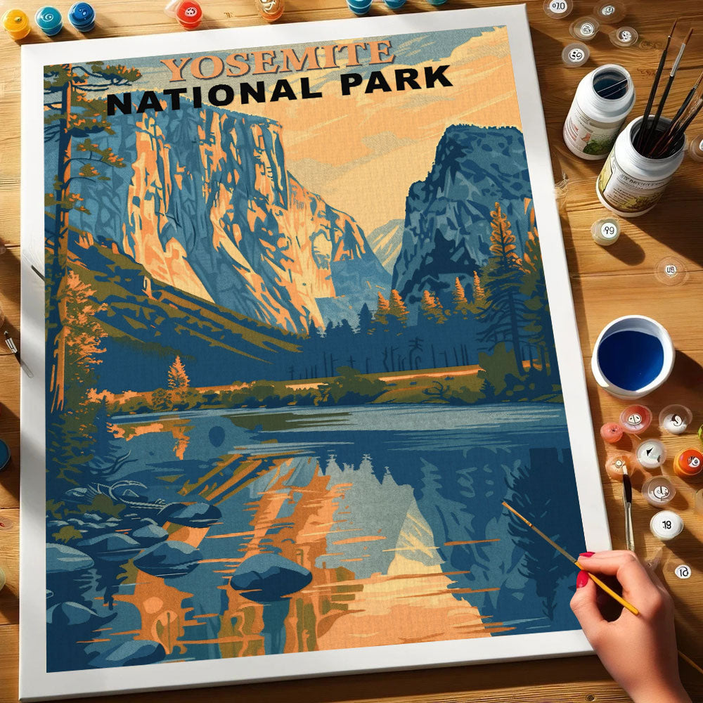 Yosemite National Park Vintage | Paint by Numbers Kit