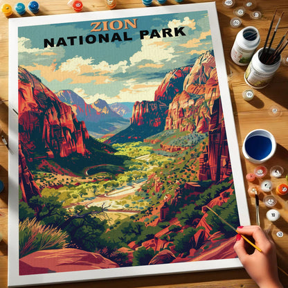 Zion National Park Vintage | Paint by Numbers Kit