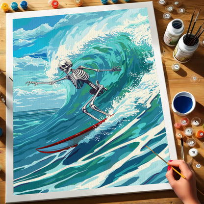 Skeleton Surfer | Paint by Numbers Kit