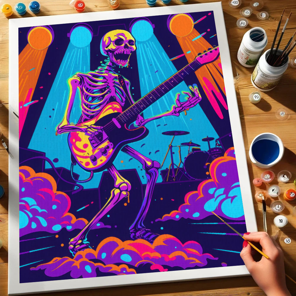 Rocking Skeleton | Paint by Numbers Kit