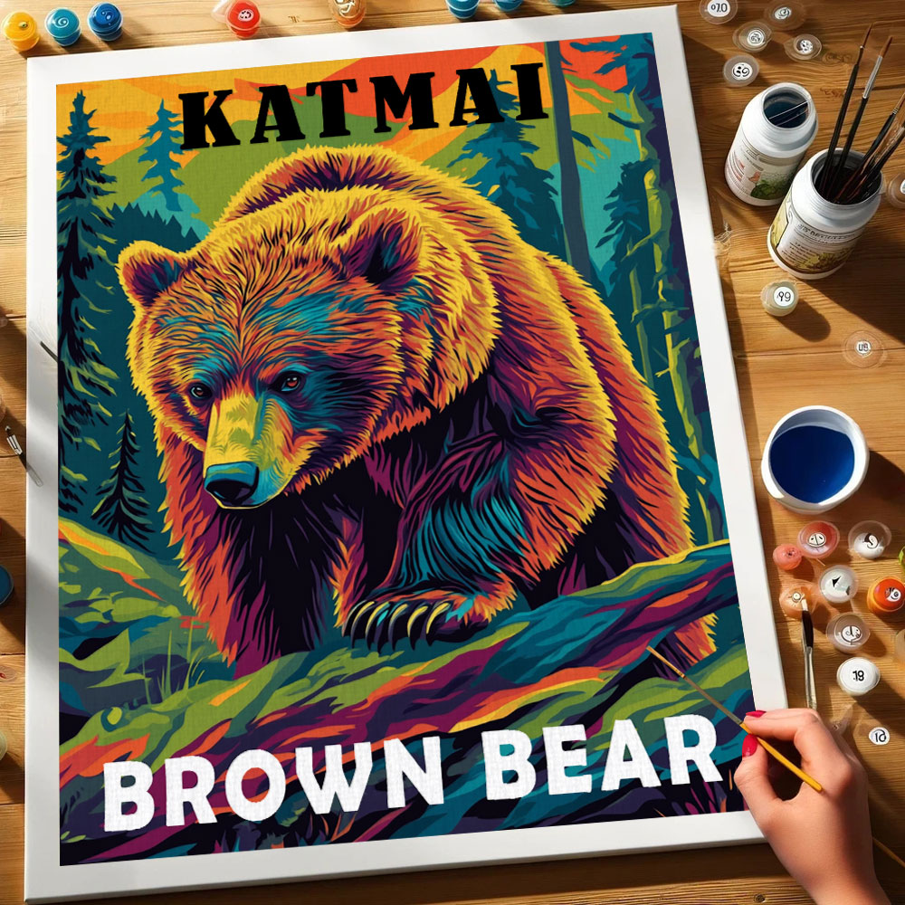 Katmai National Park Animal | Paint by Numbers Kit