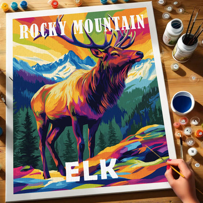 Rocky Mountain National Park Animal | Paint by Numbers Kit