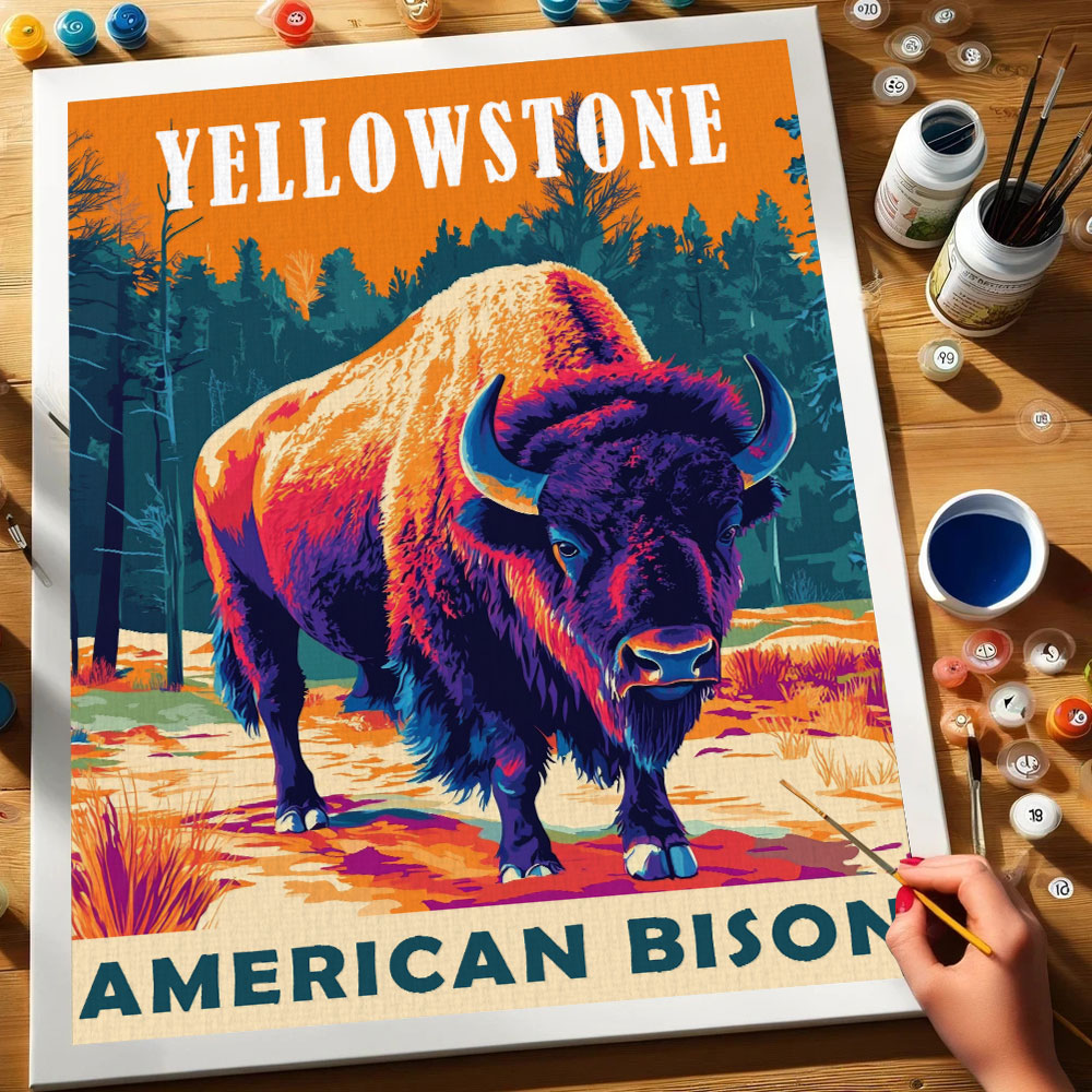 Yellowstone National Park Animal | Paint by Numbers Kit