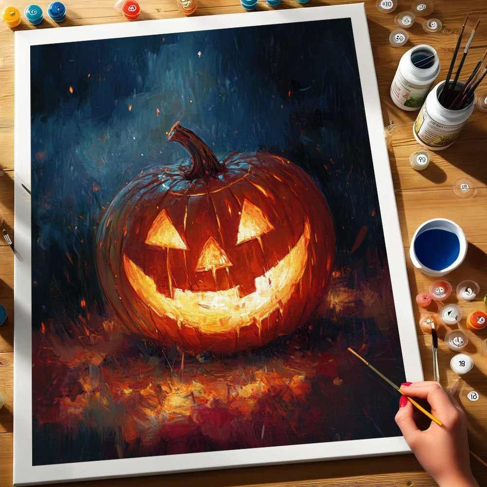 Glowing Pumpkin | Paint by Numbers Kit