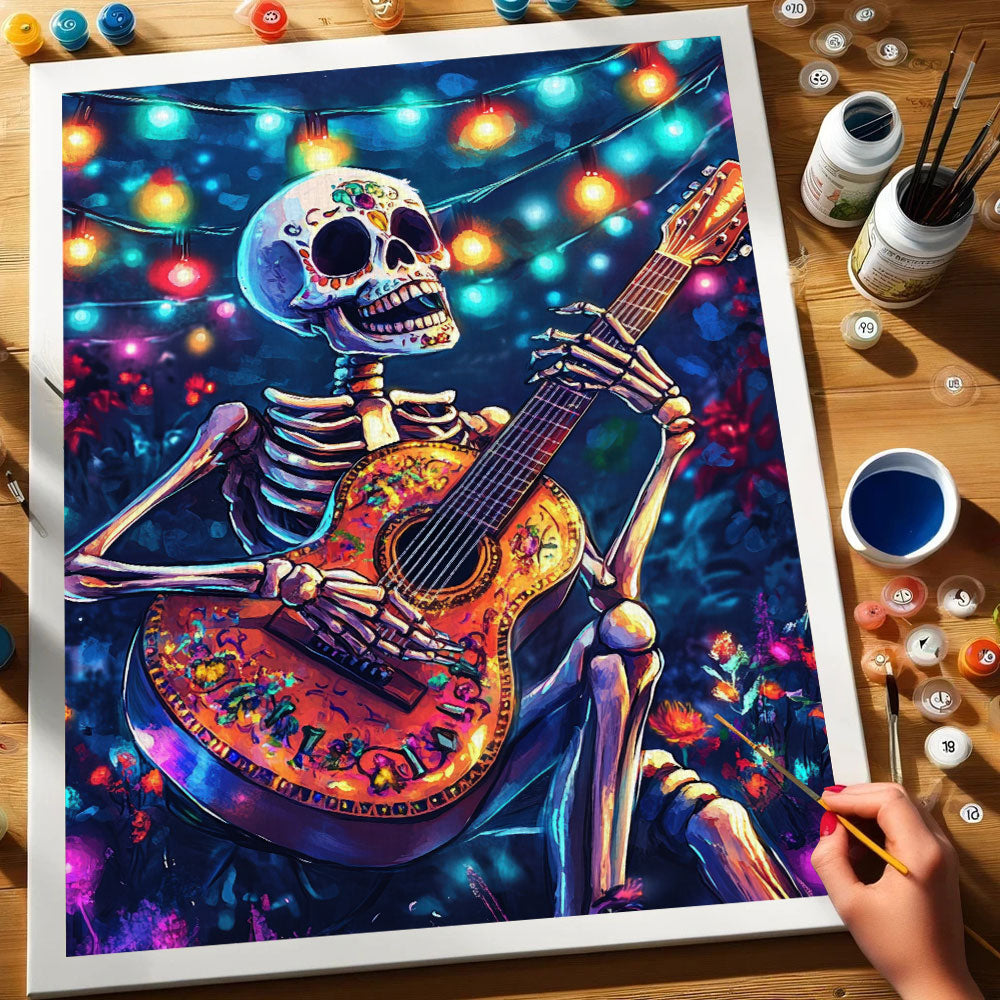 Skeleton Serenade | Paint by Numbers Kit