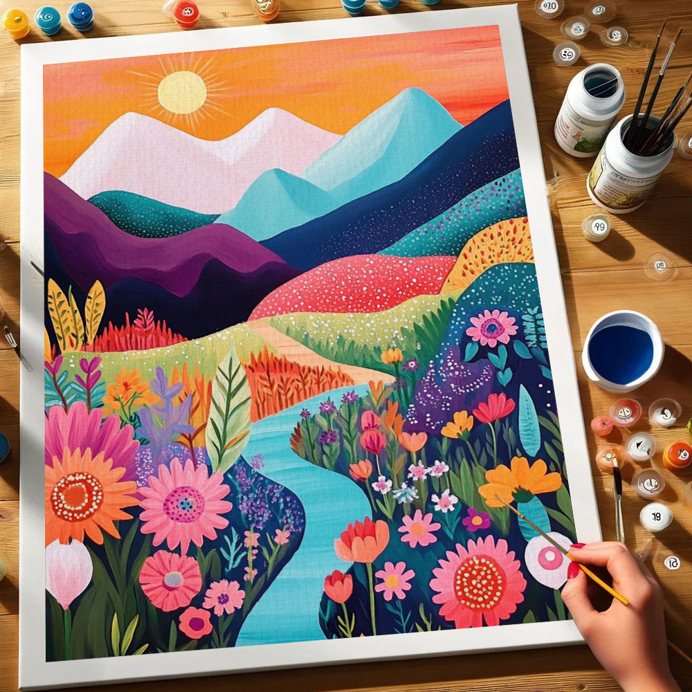 Valley of Blossoms | Paint by Numbers Kit