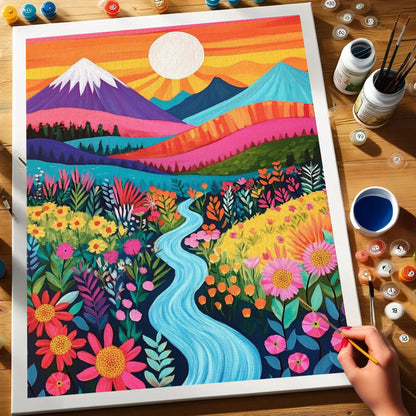 Blooming Stream | Paint by Numbers Kit