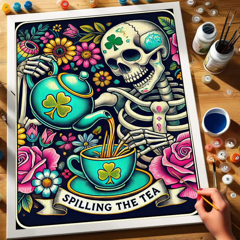 Spilling The Tea - Tarot Card | Paint by Numbers Kit