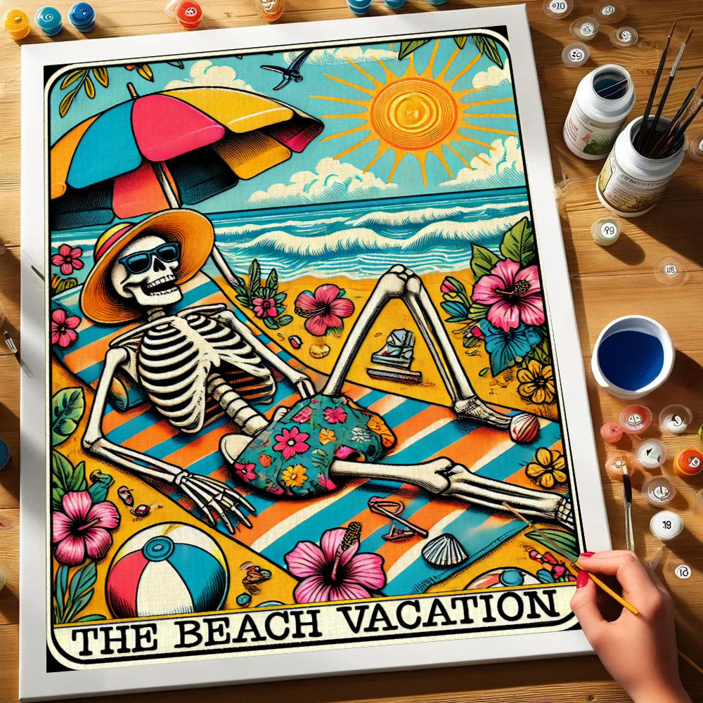 The Beach Vacation - Tarot Card | Paint by Numbers Kit