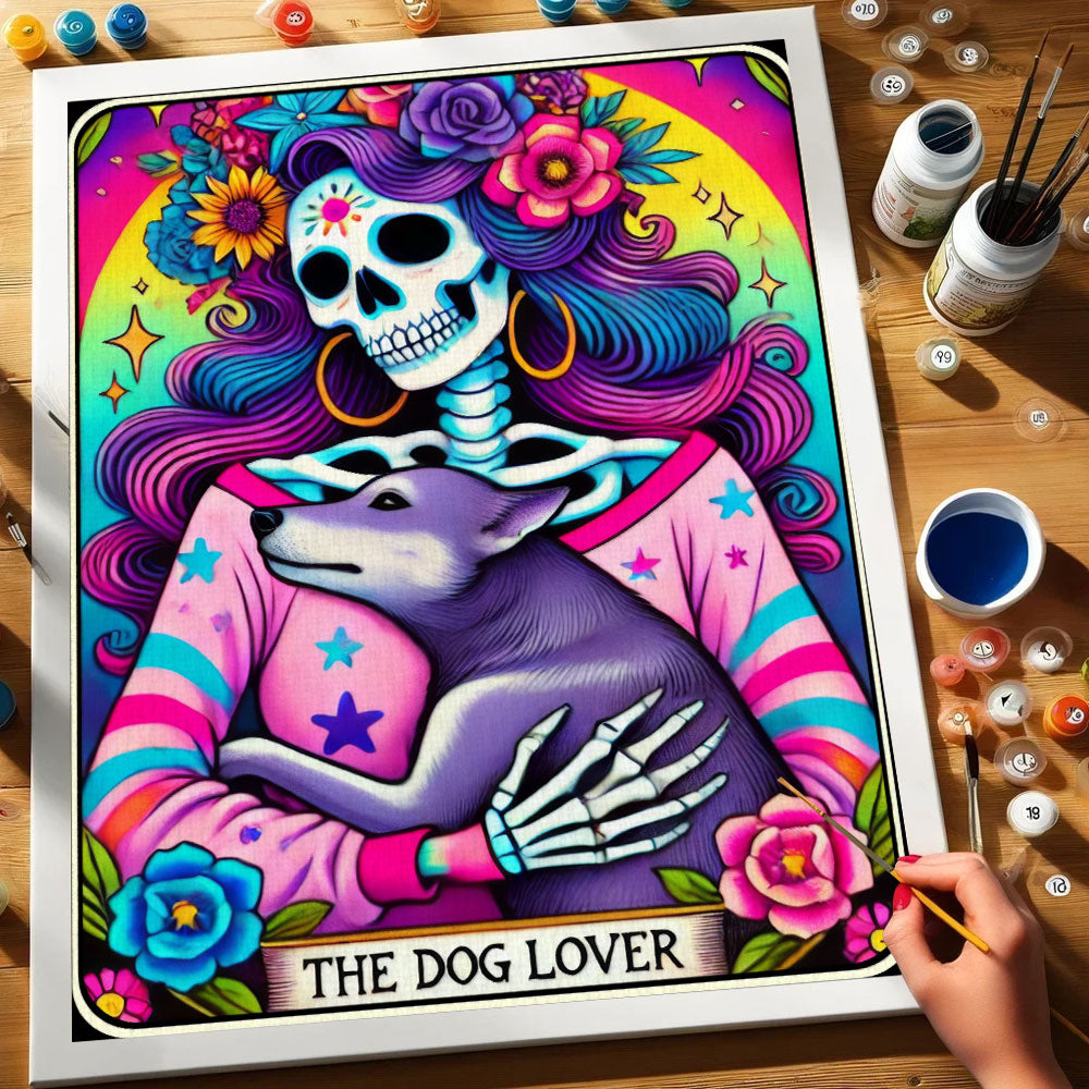 The Dog Lover - Tarot Card | Paint by Numbers Kit