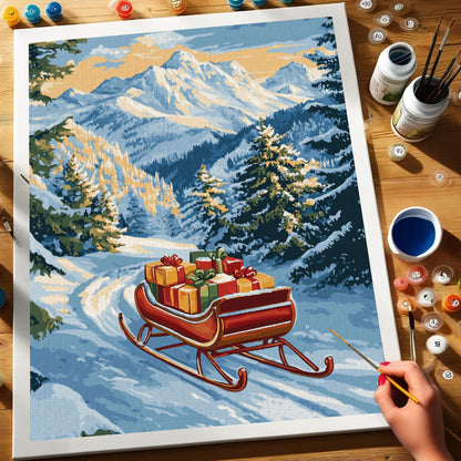 Sledding Scene | Paint by Numbers Kit