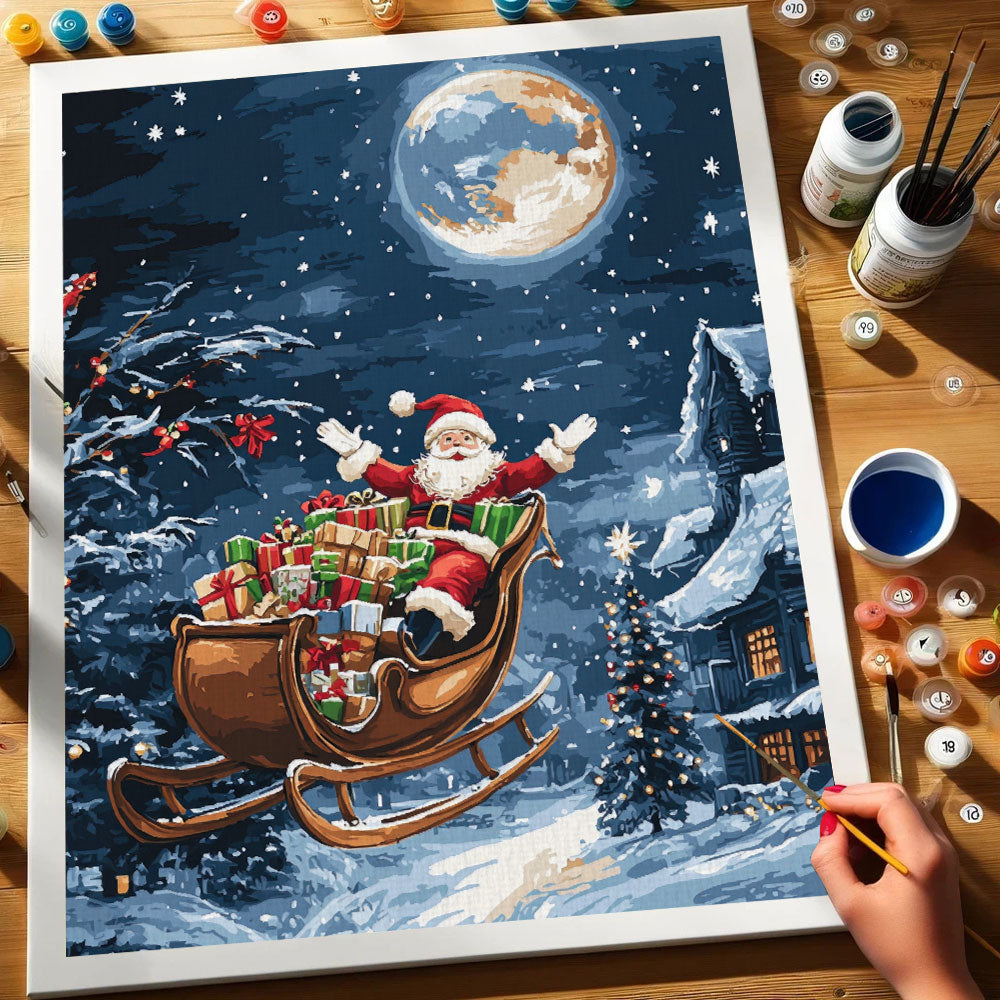 Santa Sleigh Ride | Paint by Numbers Kit