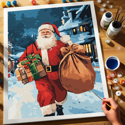 Santa's Gift Bag | Paint by Numbers Kit