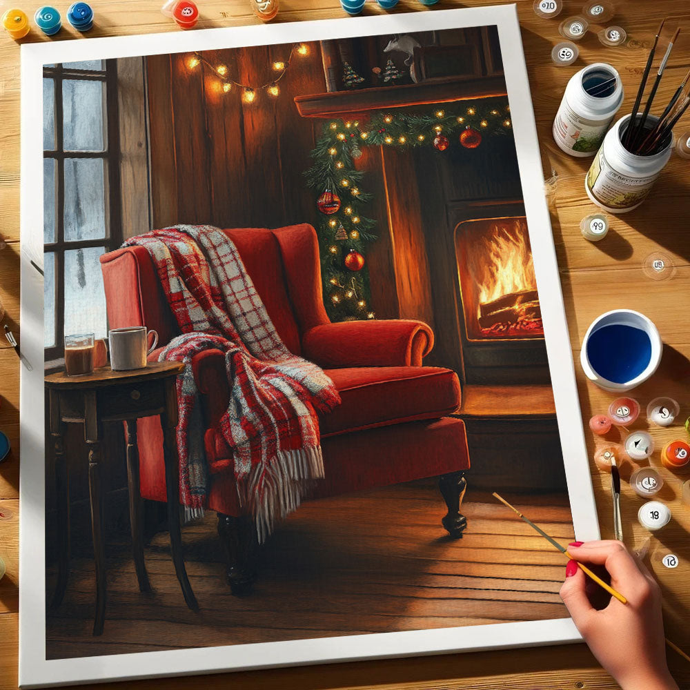 Cozy Fireplace | Paint by Numbers Kit