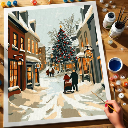 Snowy Village | Paint by Numbers Kit