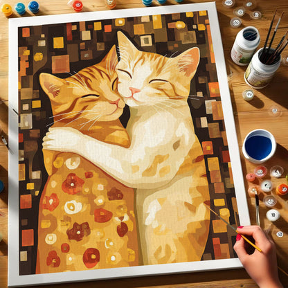 The Cat Kiss | Paint by Numbers Kit