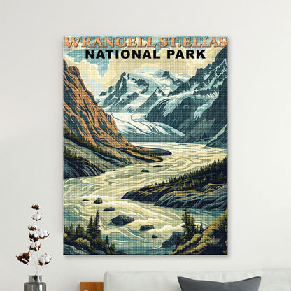 Wrangell-St. Elias National Park Diamond Painting (Vintage Edition)