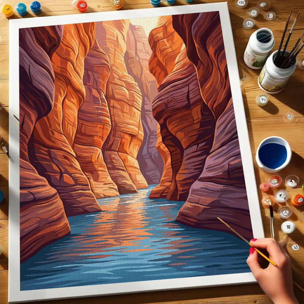 Wall street - The Narrow - Zion | Paint by Numbers Kit