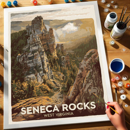 West Virginia - Seneca Rocks | Paint by Numbers Kit
