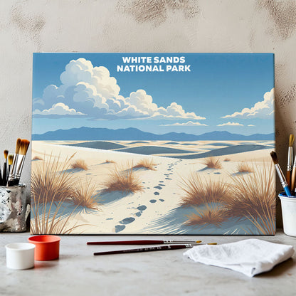 White Sands National Park - Landscape | Paint by Numbers Kit