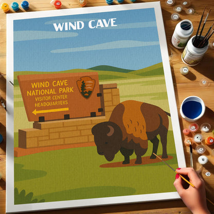 Wind Cave National Park Beginner | Paint by Numbers Kit