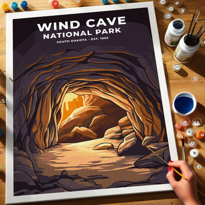 Wind Cave National Park Heritage Edition | Paint by Numbers Kit