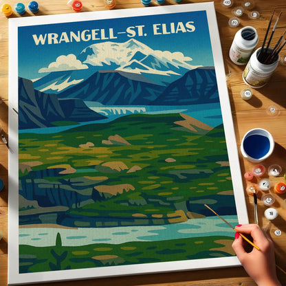 Wrangell–St. Elias National Park Beginner | Paint by Numbers Kit