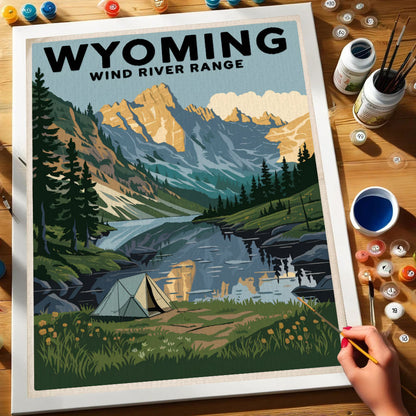 Wyoming - Wind River Range | Paint by Numbers Kit