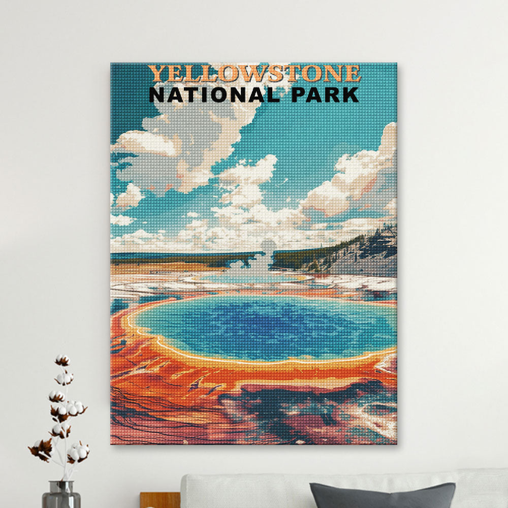 Yellowstone National Park Diamond Painting (Vintage Edition)