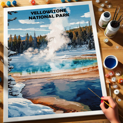 Yellowstone National Park Winter | Paint by Numbers Kit