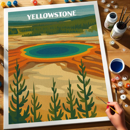 Yellowstone National Park Beginner | Paint by Numbers Kit