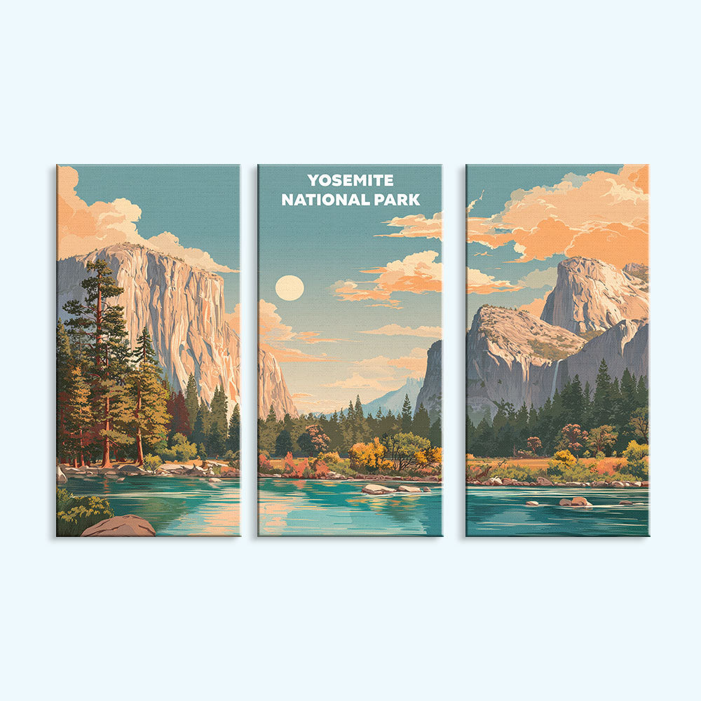 Yosemite National Park | 3 Panel Paint by Numbers Kit